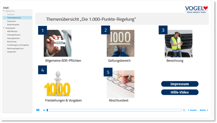  Gefahrgut/ Die 1.000-Punkte-Regelung